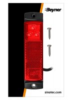 MARKER LAMP 12 / 24V RED 126X30MM LED (1PC)