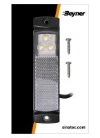 MARKER LAMP 12 / 24V WHITE 126X30MM LED (1PC) MARKER LAMP 12 / 24V WHITE 126X30MM LED (1PC)