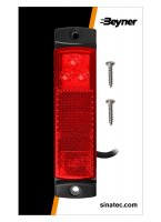 MARKERINGSLAMP 12/24V ROOD 126X30MM LED (1ST) MARKERINGSLAMP 12/24V ROOD 126X30MM LED (1ST)