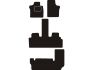 mat set needle felt black chrysler voyager lwb complete 1991 1995