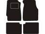 mat set needle felt black honda civic 4door s 1992 