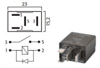 MICRO CONTACT MAKE RELAY 24V 10A AVEC DIODE (1PC)