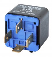 MINI CONTACT MAKE RELAY 12V 30A WITH RESISTOR 4 POLES (1PC)