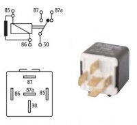 MINI RELAIS DE CHANGEMENT 12V 20 / 30A AVEC RESISTANCE 5 PÔLES (1PC) MINI RELAIS DE CHANGEMENT 12V 20 / 30A AVEC RESISTANCE 5 PÔLES (1PC)