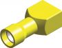 PVC FULLY-INSULATED FEMALE DISCONNECTORS YELLOW 6,3X0,8 (5PCS)