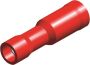 PVC HALF-INSULATED FEMALE DISCONNECTORS RED 6,3X0,8 (100PCS)