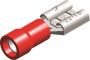 PVC HALF-INSULATED FEMALE DISCONNECTORS RED 6,3X0,8 (5PCS)