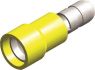 pvc insulated male bullet disconnectors yellow 50 25pcs