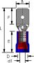 PVC INSULATED MALE DISCONNECTORS RED 6,3X0,8 (1000PCS)