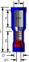 PVC KABELSCHOEN 549 VROUW ROND BLAUW 5,0 (1000ST)