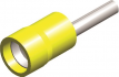 pvc kabelschoen standaard pin geel 28x14 100