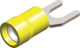 pvc kabelschoen standaard vork geel m6 64x12 100