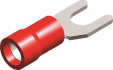 pvc kabelschoen standaard vork rood m5 53x81 100