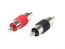 rca connector male 1 x red 1 x zwart 1st