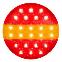 REAR LIGHT 12/24V 3 FUNCTIONS 140MM STI LED (1PC)