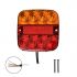 rear light 12v 5 functions 107x107mm 8led 1pc
