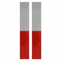 REFLECTIVE TAPE 5X30CM RED/WHITE SET OF 2 PIECES (1PC)