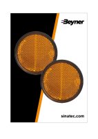 REFLECTOR ORANGE 58MM SELF-ADHESIVE WITH BASE PLATE (2PC)