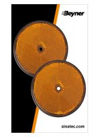 REFLECTOR ORANGE 80MM SCREW FASTENING (2PC) REFLECTOR ORANGE 80MM SCREW FASTENING (2PC)