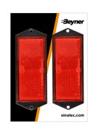 REFLECTOR ROOD 104X40MM SCHROEFBEVESTIGING (2ST)