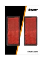 REFLECTOR ROUGE 85X39MM AUTO-ADHÉSIF AVEC PLAQUE DE BASE (2PC)