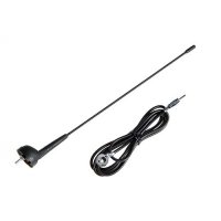 ROOF ANTENNA ROUND BASE BLACK + CABLE (1PC)