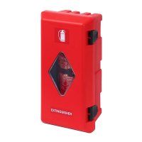 ROOFS® FIRE EXTINGUISHER BOX Ø150-170MM RED / RED + WINDOW (1PC)