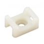 SCREW FIXING MOUNTS WHITE 14.9X9.5MM HEIGHT=7.2 Ø=4.5 FOR CABLE TIE 4.8MM (100PCS)