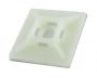 SELF-ADHESIVE CABLE TIE MOUNTS WHITE 12X12MM (100PCS)