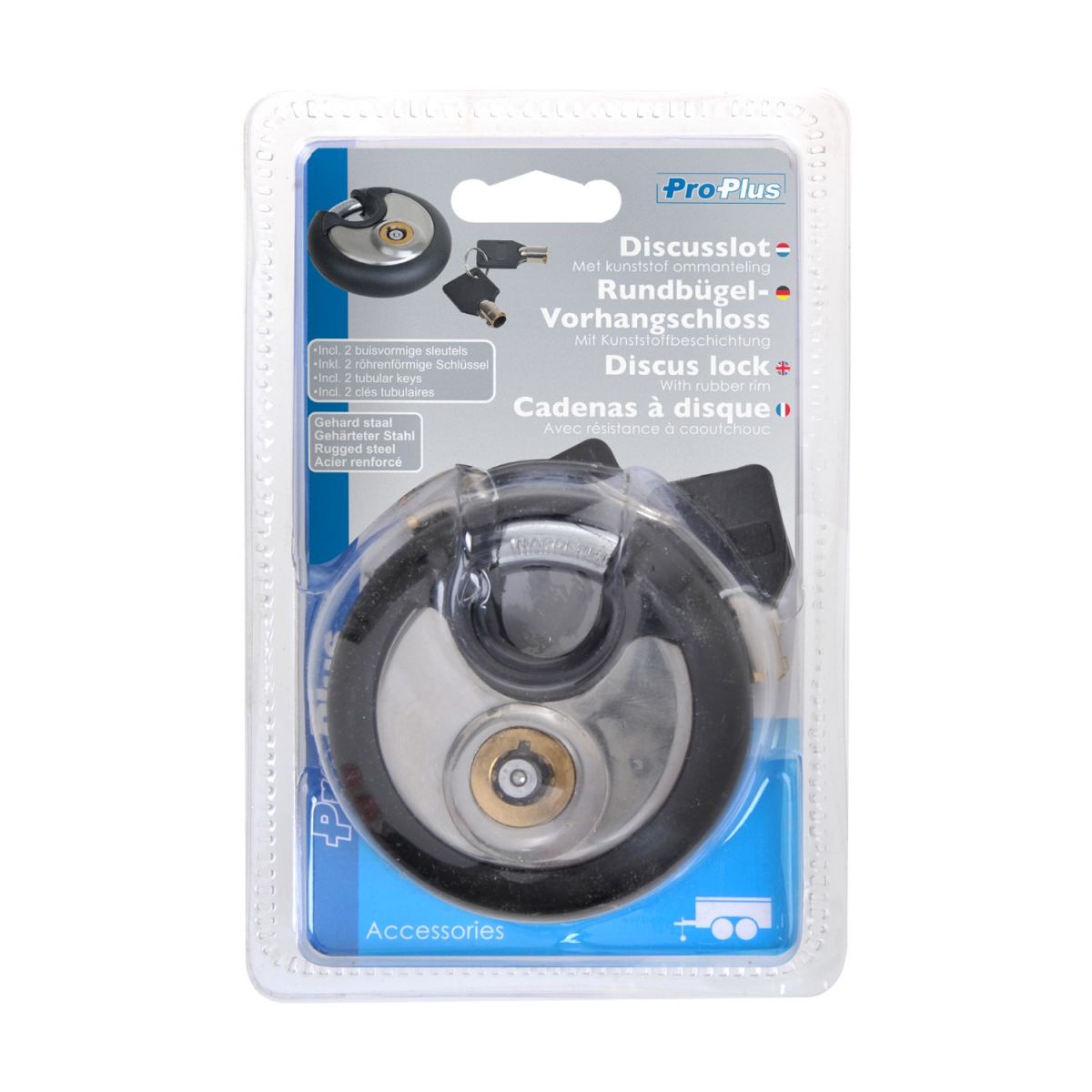 SERRURE À DISCUS 70MM AVEC COUVERCLE EN PLASTIQUE ET 2 CLÉS RONDES (1PC) Sinatec Europe BV