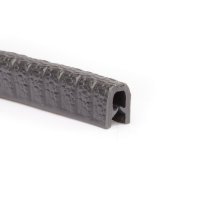 SIDE PROFILE PVC + STEEL INSERT BLACK 0.5-2.0 (5MTR)