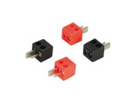 SPEAKER DIN PLUGS 2 X RED / 2 X BLACK> 2,5MM² (1PC)