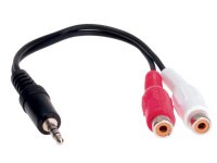 STEREO JACK 3.5MM STEREO TO CINCH CONNECTOR 0.2METER (1PCS)