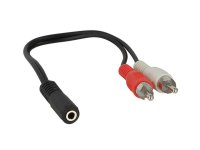 STEREO JACK (F) 3,5MM STEREO NAAR CINCH CONNECTOR 0.2M (M) (1ST)