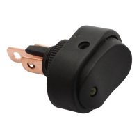 SWITCH 12V/16A OVAL LED AMBER (1PC)