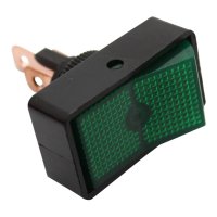SWITCH RECHTANGULAR, ROUND HOLE GREEN (1PC) SWITCH RECHTANGULAR, ROUND HOLE GREEN (1PC)