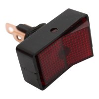 SWITCH RECHTANGULAR, ROUND HOLE RED (1PC) SWITCH RECHTANGULAR, ROUND HOLE RED (1PC)