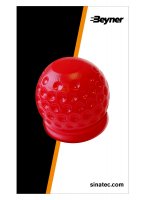 TOW HOOK CAP GOLFBALL RED (1PC)