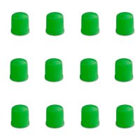UNIMOTIVE PLASTIC VALVE CAP GREEN (100PCS)
