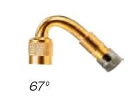 UNIMOTIVE VALVE EXTENSION 67 DEGREES BRASS (1PC)