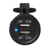 USB BUILT-IN SOCKET DOUBLE 12V/24V 4.2A (1PC) USB BUILT-IN SOCKET DOUBLE 12V/24V 4.2A (1PC)
