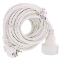 VERLENGSNOER MET RANDAARDE 2500W 3X1,0 MM WIT 10 METER