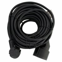 VERLENGSNOER MET RANDAARDE 2500W 3X1,0 MM ZWART 10 METER