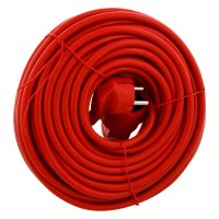 VERLENGSNOER MET RANDAARDE 3500W 3X1,5 MM ROOD 25 METER