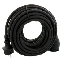 VERLENGSNOER NEOPREEN (IP44) 3X1,5MM2 ZWART 10 METER