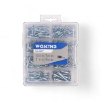 WOOD SCREWS ASSORTMENT 220-PIECES (1PC) WOOD SCREWS ASSORTMENT 220-PIECES (1PC)