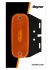 zijmarkeringslamp 1030v oranje 110x45mm led met houder 1st